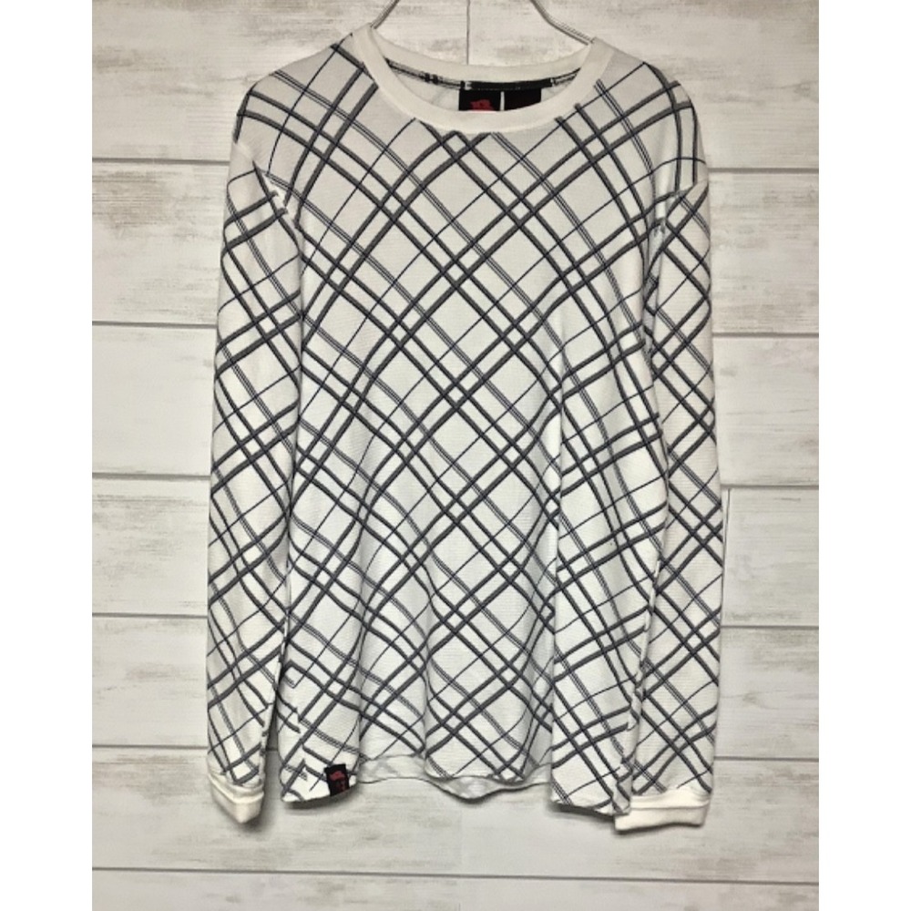 Tony Hawk Long-Sleeve Shirt Men's Size Large white grey blue